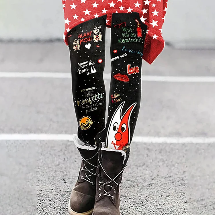 Women'S KÖLner Karneval Print Casual Leggings