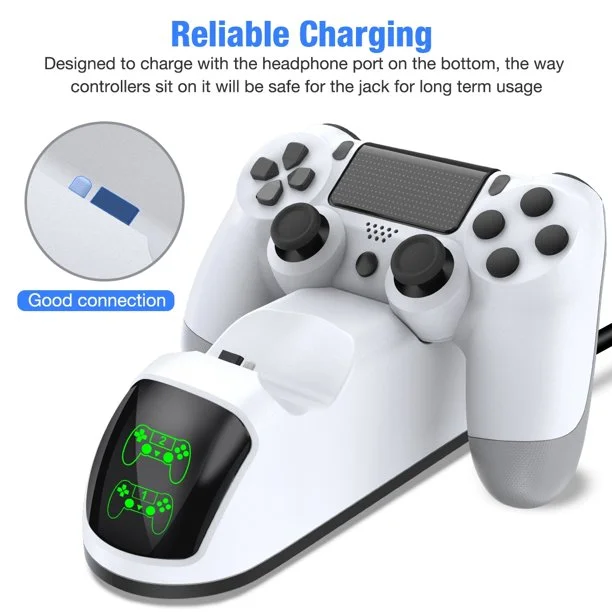 DinoFire PS4 Wireless Controller Charger Station Stand for Playstation 4/PS4 Slim/PS4 Pro, 2 Hours Quick Charging Station