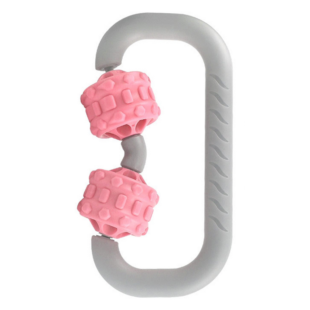 

2 Wheel Trigger Point Massage Roller Muscle Relaxer Neck Arm Leg Massager, Pink, 501 Original