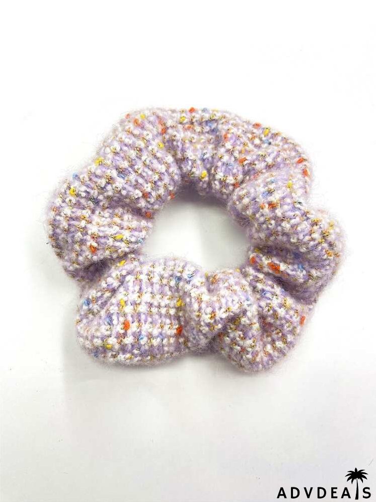 Colorful Knit Scrunchie