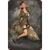 [US Local Warehouse]3PCS Pin Up Girl - Vintage Metal Signs Set - 30*40cm