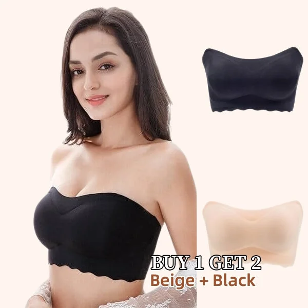 FBL®Plus Size Strapless Invisible Push Up Bra(BUY 1 GET 1 FREE)Beige+Black