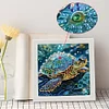 Tortue de mer - peinture diamant de forme spéciale - 15*15cm