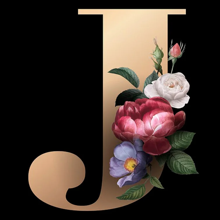 Diamond Painting - Full Round Drill - Flower Alphabet(30*30cm)