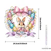 Diamond Painting Acrylic Single Side Drill Easter Rabbit Pendant Charms Kits for Adults Home Window Decor