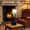 Monkey Table Lamp with Top Hat Animal Desk Lamp for Monkey Lovers Fun Creative Decorative Lamp for Sleep Nursery Office & Home Decor
