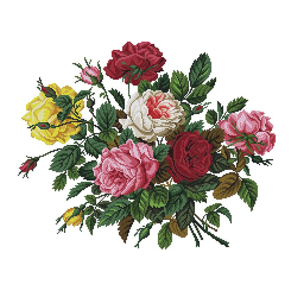

Beautiful Rose - 14CT Stamped Cross Stitch - 48*41cm, 501 Original