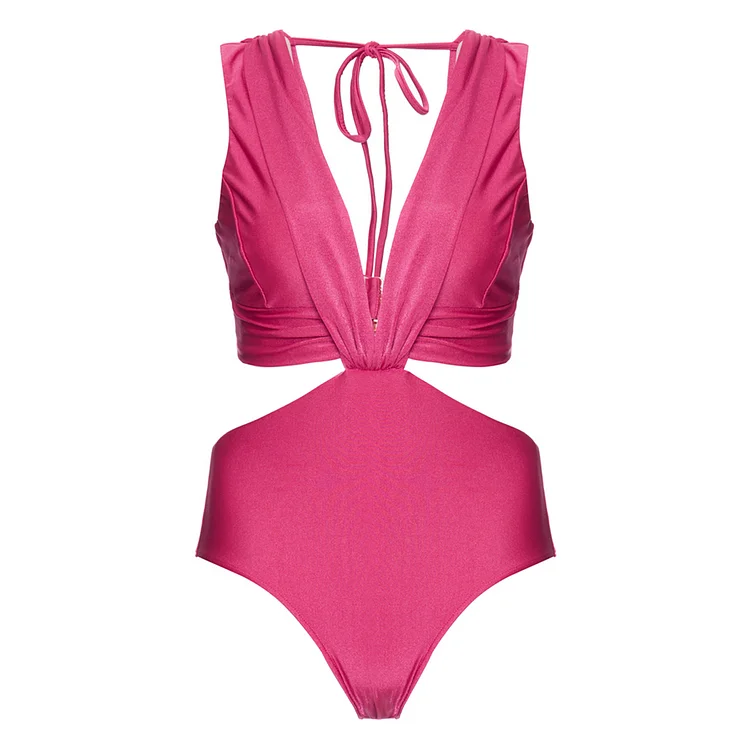 Rose Res Cutout One Piece Swimsuit Flaxmaker
