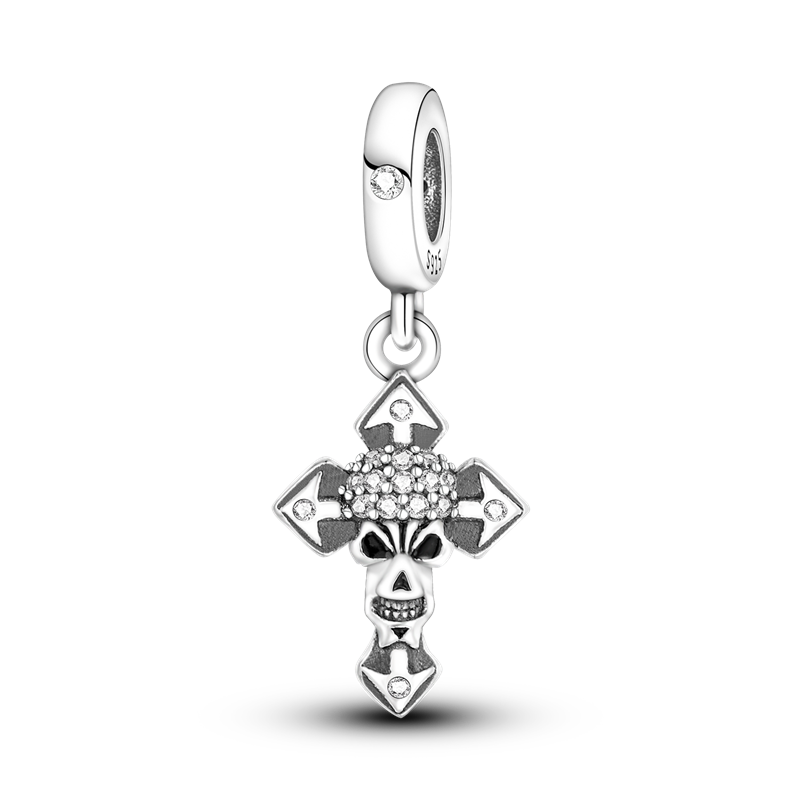 925 sterling silver Devil's Eye Skull and Hand of Fatima Series Pendant Fit Original Pandora Bracelet Women Charm Jewelry