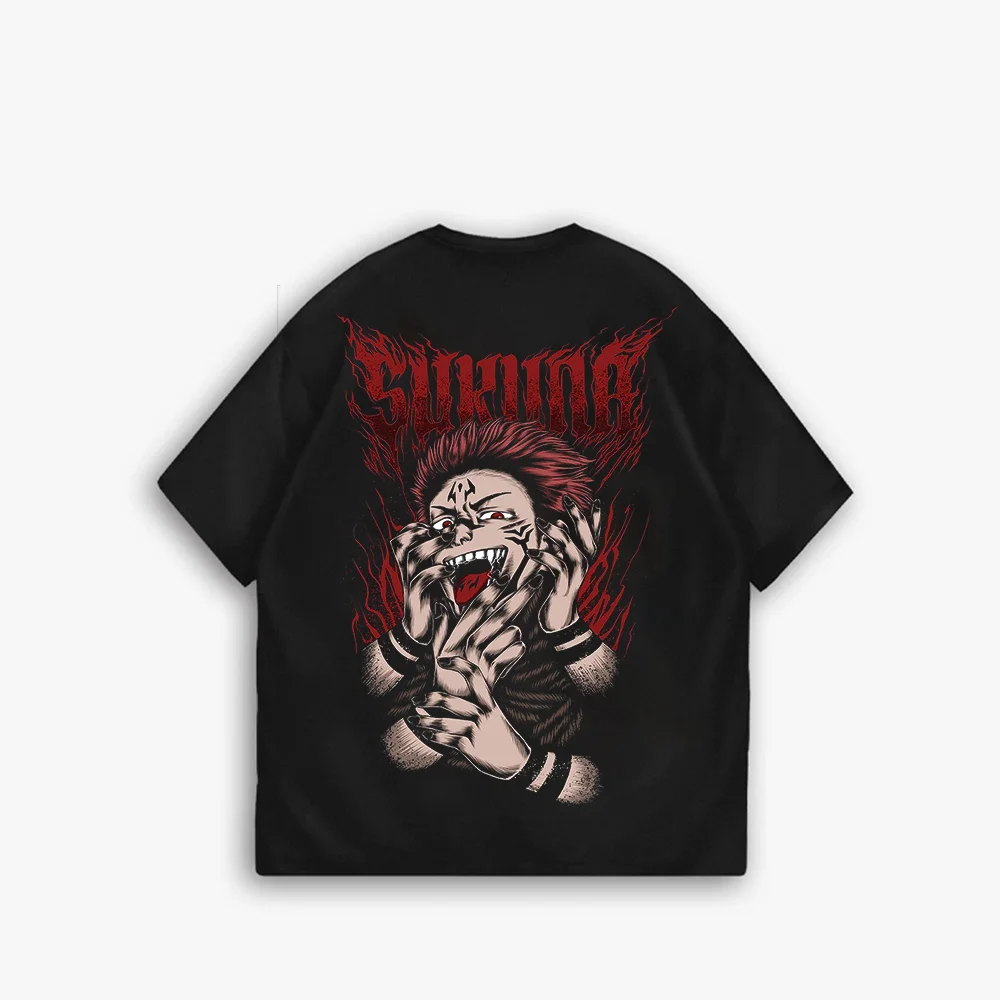Jujutsu Kaisen Ryomen Sukuna Oversize Printed Men's T-shirt