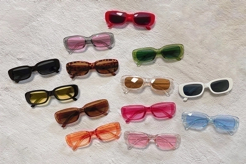 Minimalist Color Block Pc Oval Frame Patchwork Full Frame Women’s Sunglasses