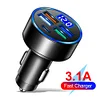 5 Ports Car Charger USB C Car Adapter 15.5W 4USB+Type-C for iPhone for Samsung