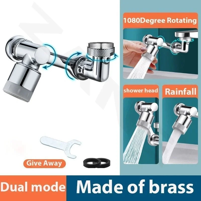 [Buy Now 40% OFF] Universal 1080° Swivel Robotic Arm Swivel Extension Faucet Aerator