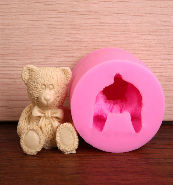 3D Bear Fondant Silicone Sugarcraft Cake Chocolate Soap Baking Mould