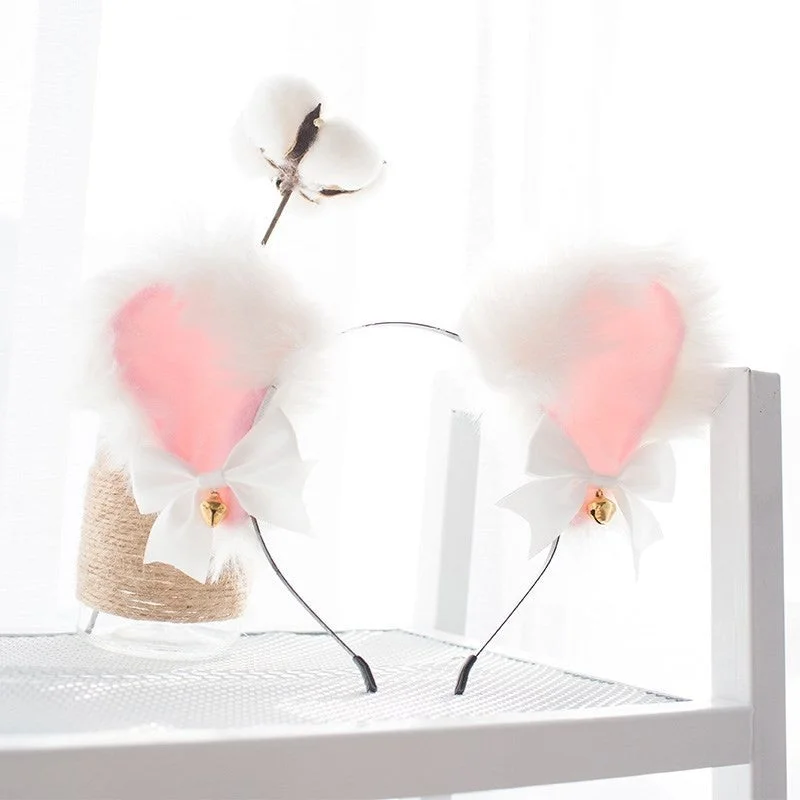 Anime Neko Cat Ears Party COSPLAY Dance Club Halloween Fox Accessories Headwear Acessories sailor moon Cos plush sakura Lolita