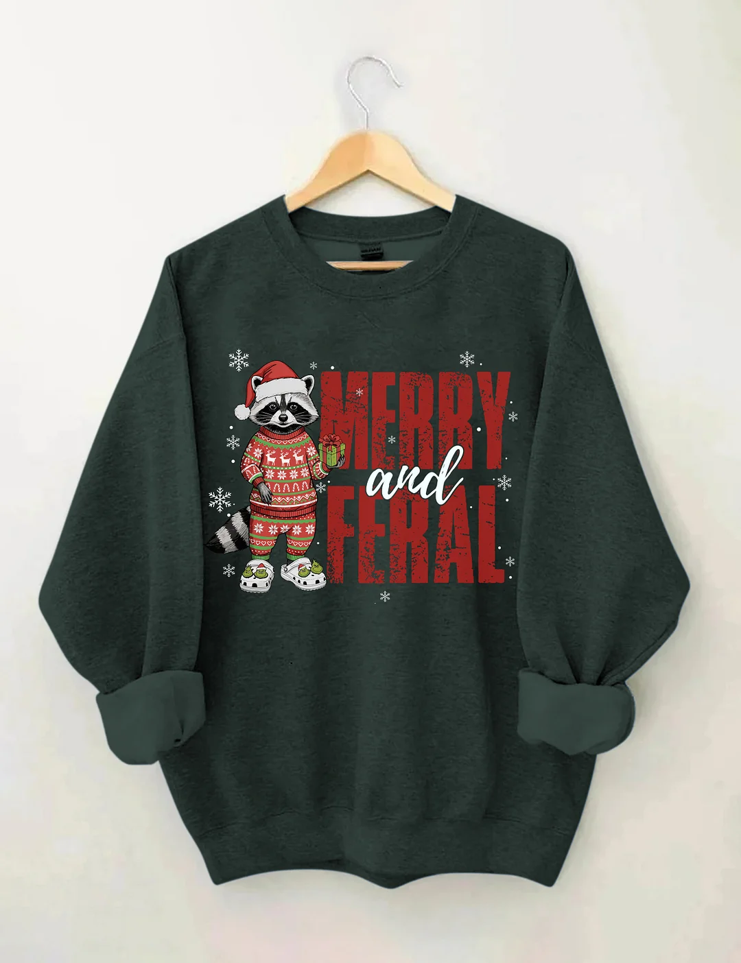 Merry And Feral Christmas Sweatshirt