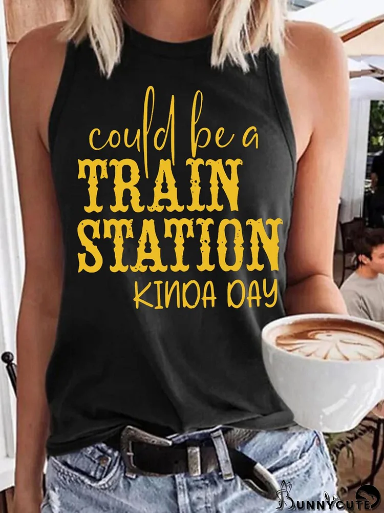 Women's Could Be A Train Station Kinda Day Tank Top