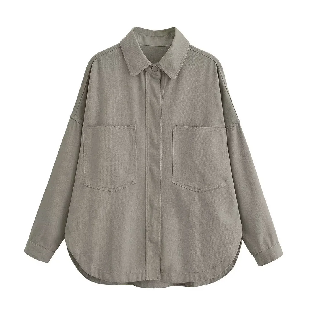 Nigikala Nigikala And Autumn 2025 New Women's Urban Casual Wash Denim Shirt Jacket Jacket M2