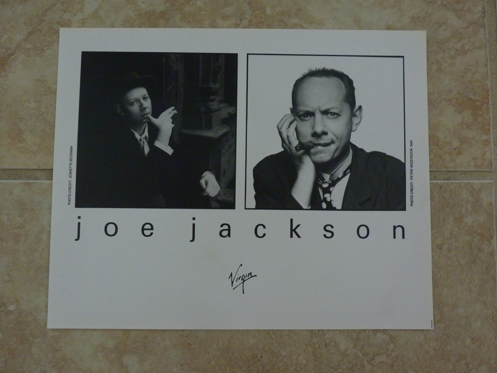 Joe Jackson 8x10 B&W Publicity Picture Promo Photo Poster painting