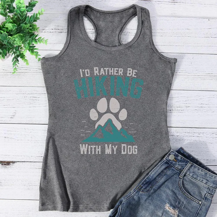 I'd rather be hiking with my dog Vest Top-Annaletters
