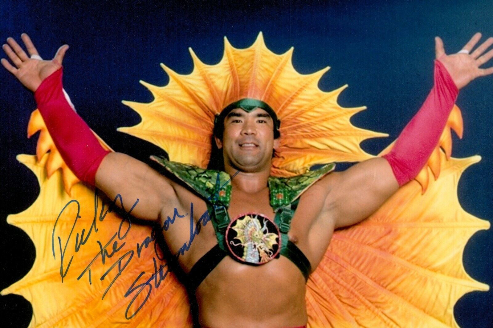 Ricky The Dragon Steamboat Signed 6x4 Photo Poster painting WWE WWF Wrestling Autograph + COA