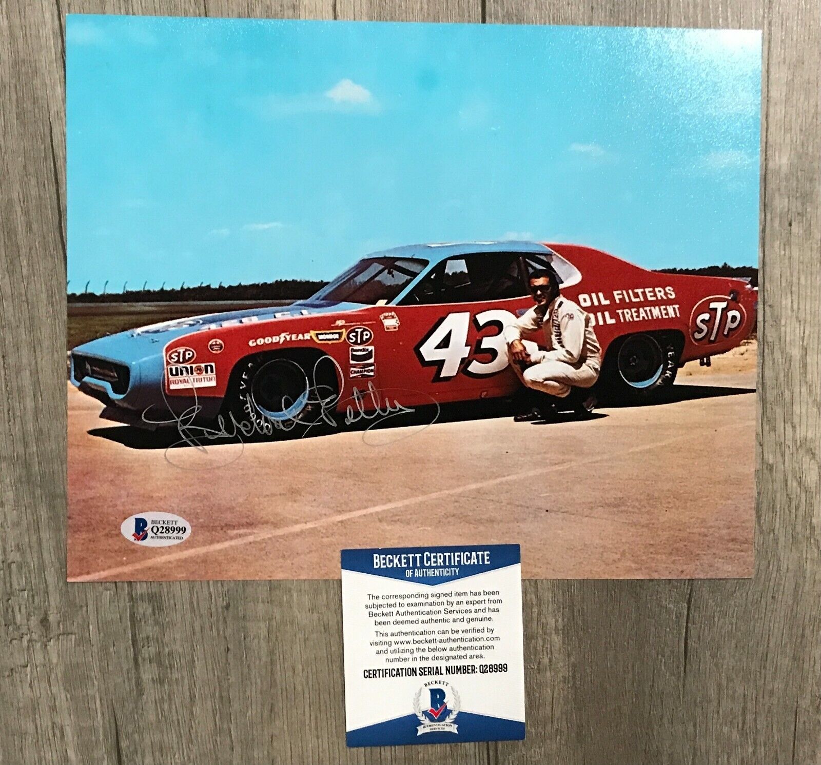 Richard Petty signed autographed 8 x 10 Photo Poster painting beckett bas coa nascar