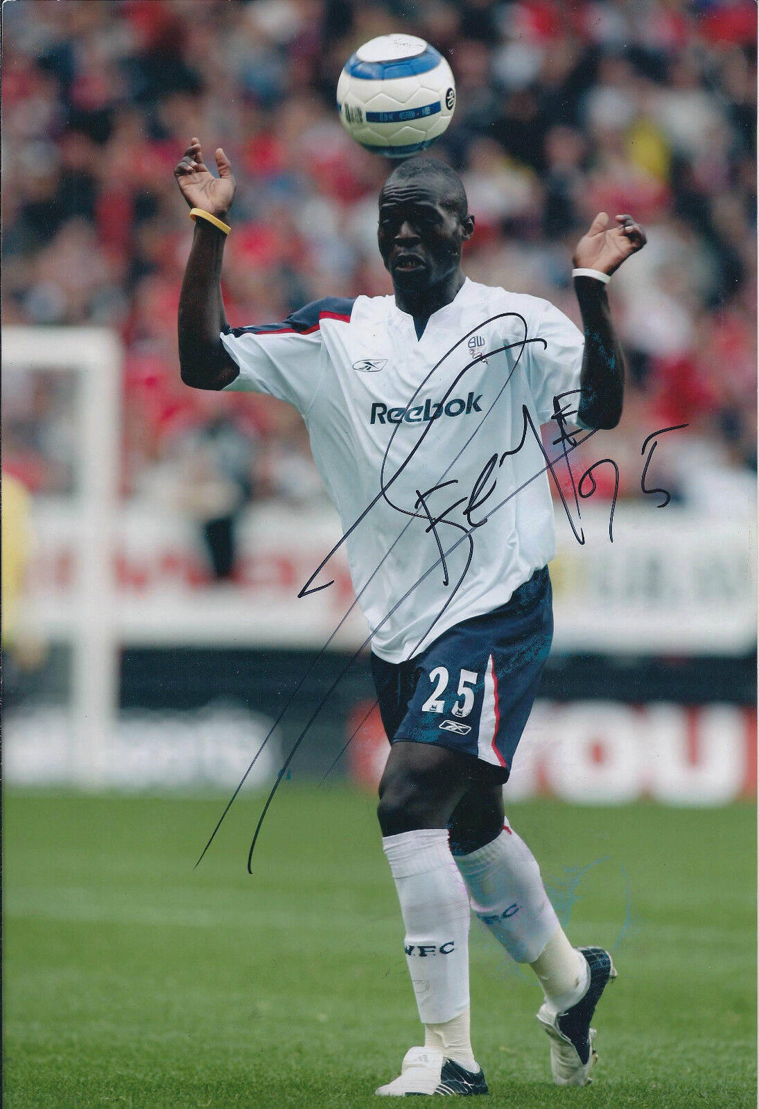 Abdoulaye FAYE SIGNED 12x8 Photo Poster painting AFTAL Autograph COA Bolton Wanderers RARE