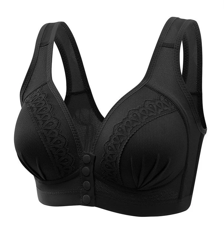 🔥Last day 75%OFF-2023 Front Button Breathable Skin-Friendly Cotton Bra