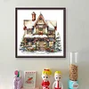 Christmas Cabin-18CT Counted Cross Stitch 35*35cm/13.78*13.78in
