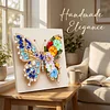 Pre-Framed 3D Rhinestones Butterfly With Artificial Flower Diamond Painting DIY Craft Kit 