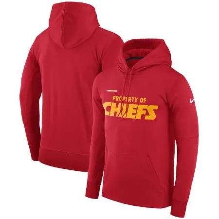 Men's Kansas City Chiefs  Red Sideline Property Of Performance Pullover Hoodie