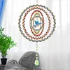 >Upgrade Size<DIY Diamond Painting Double-sided Rotatable Bird Hanging Wind Chime Suncatcher Hanging Kit