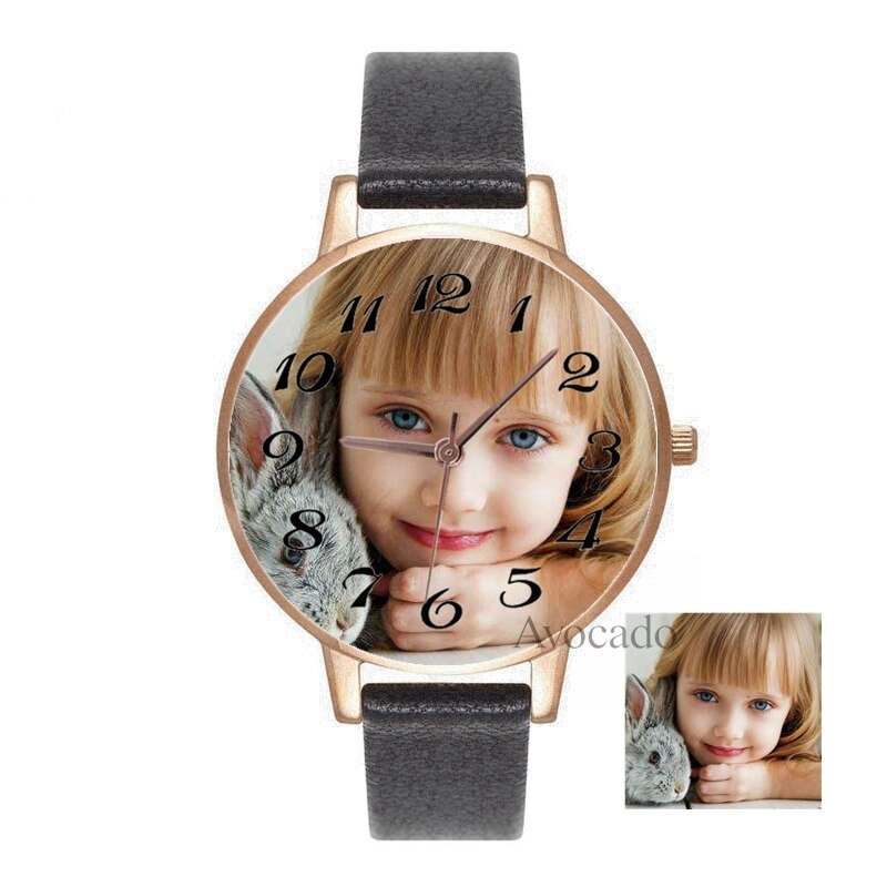 Custom Photo Diy Digital Leather Strap Quartz Watch-VESSFUL