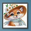 Diamond Painting-DIY Crystal Rhinestone Flowers and Fox