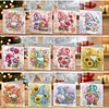 12pcs Flower Goblin Folded Diamond Art Greeting Cards DIY 12 Pack with Envelopes