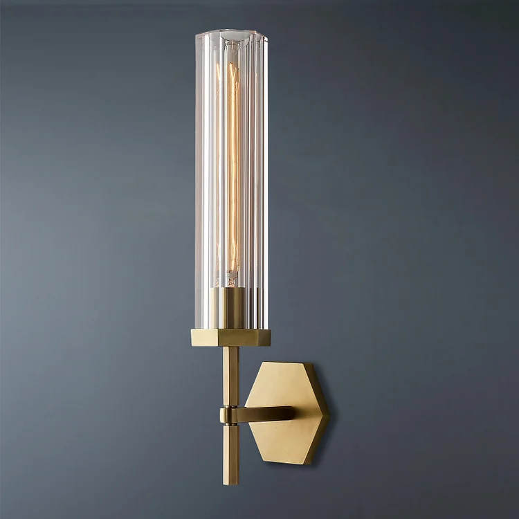 Long Torch lambert Grand Gold Modern Wall Sconce 19"H Vjlight