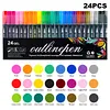 Dual Line Outline Markers with Shimmering Effect Sparkle Doodle Shimmer Marker Drawing Pens for Journaling Coloring Art Planning Supplies