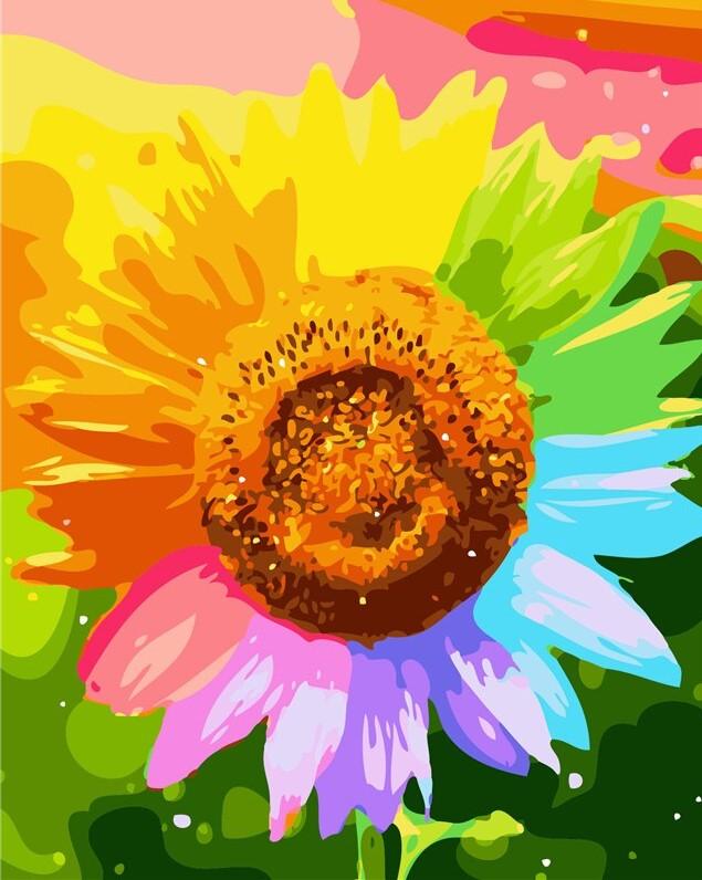 

Colorful Sunflower – Paint By Numbers - 40*50CM, 501 Original