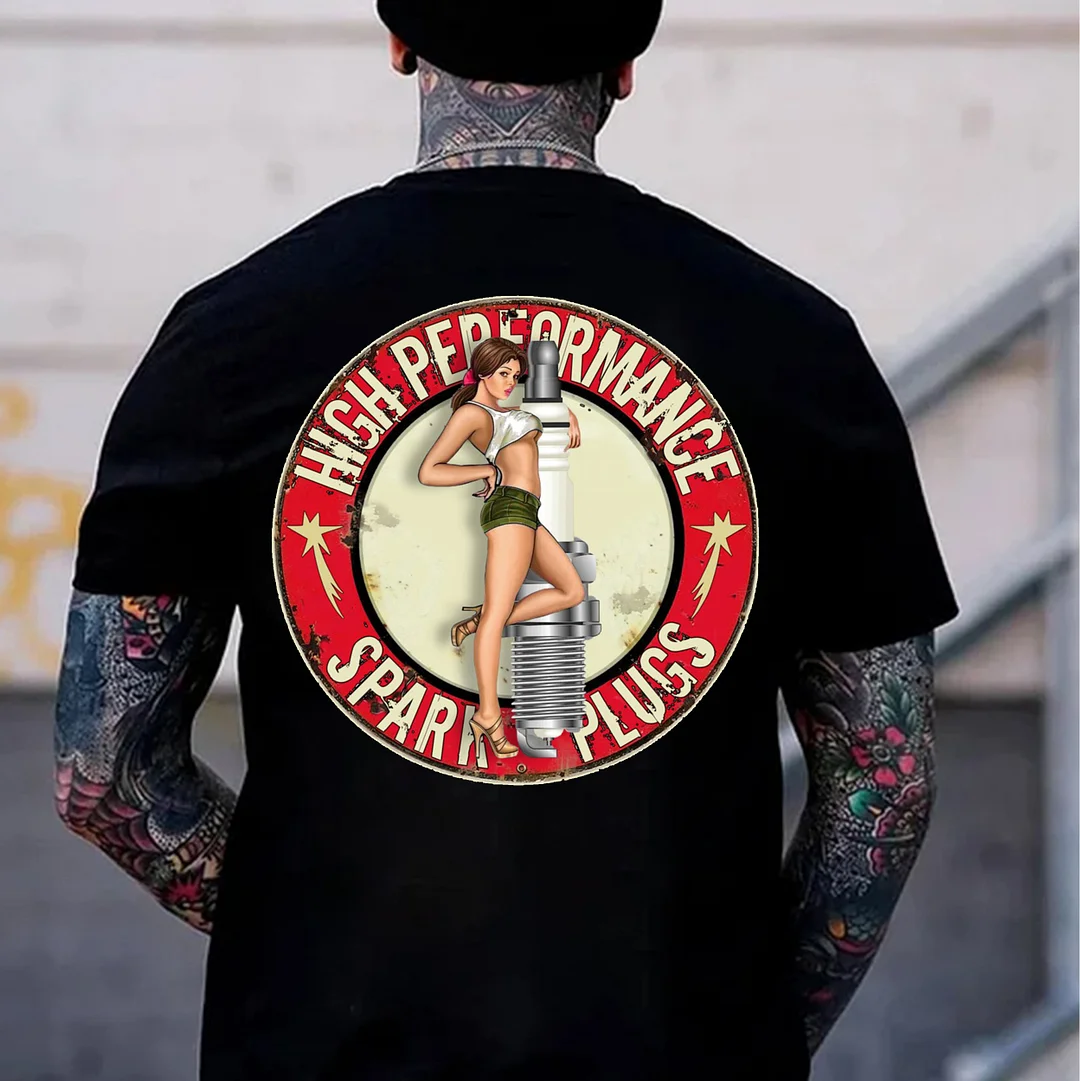 HIGH PERFORMANCE SPARK PLUGS Sexy Lady Print Men's T-shirt