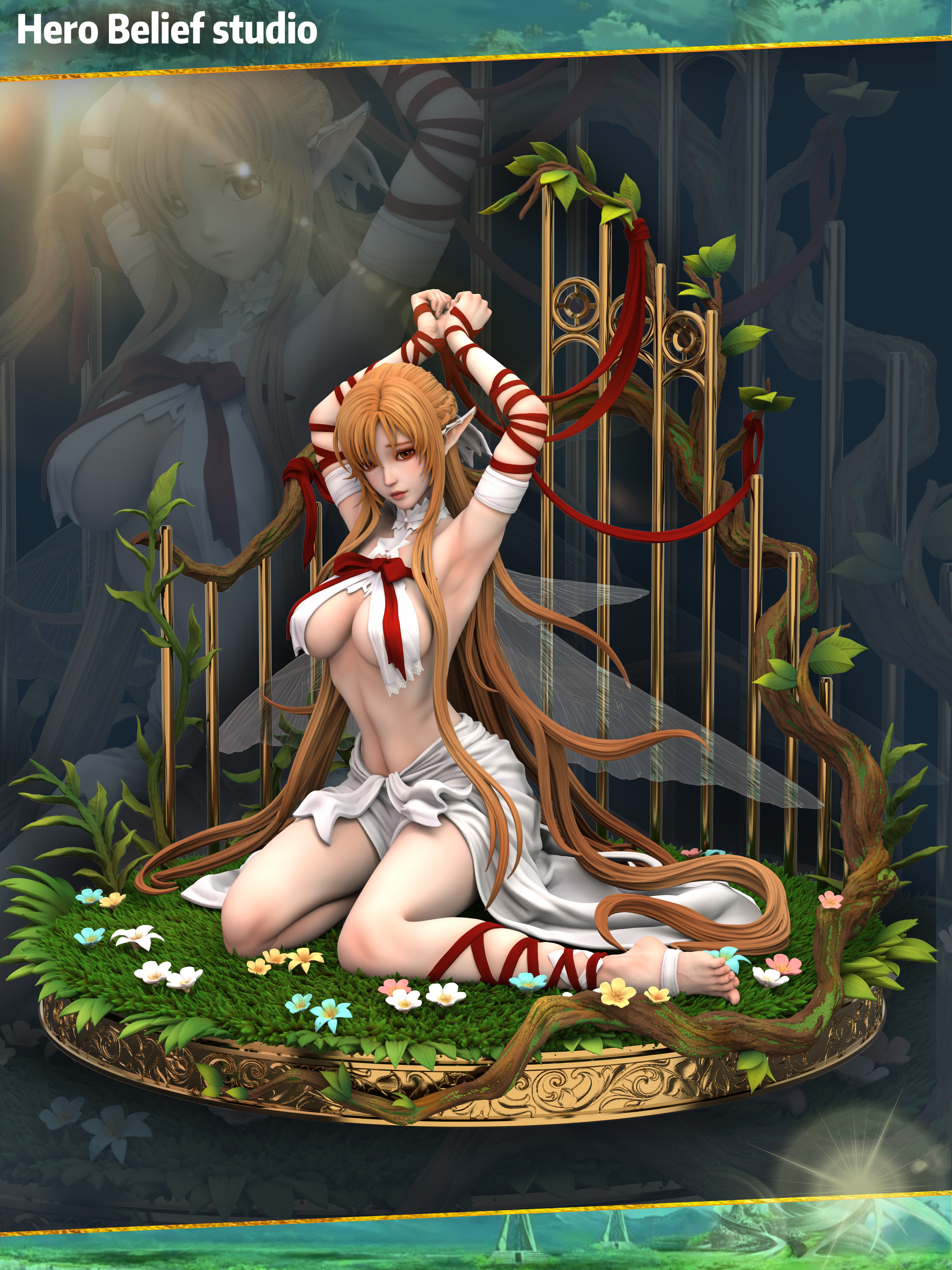 HERO BELIEF Studio - Sword Art Online Asuna Birdcage 1/4 Statue(GK) (Adult 18+)-