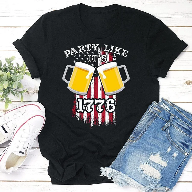 4th july drinking T-shirt Tee --Annaletters