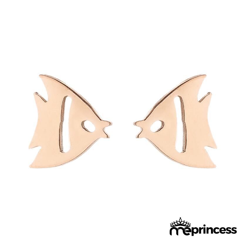 Women Fashion Hollow Eagle Owl Snake Dolphin Bee Giraffe Elephant Dog Cat Rabbit Fish Bird Penguim Stainless Steel Stud Earrings