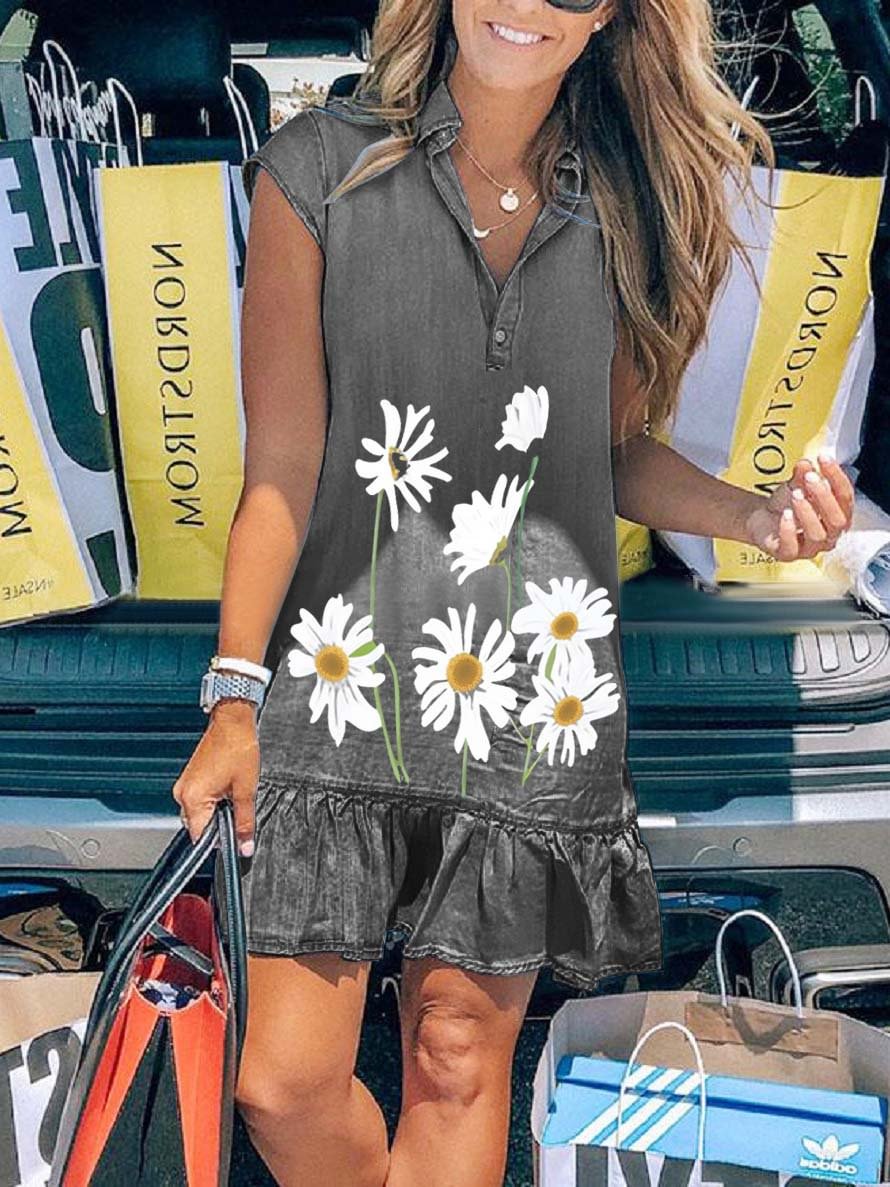 Women's Short Sleeve V-neck Midi Dress