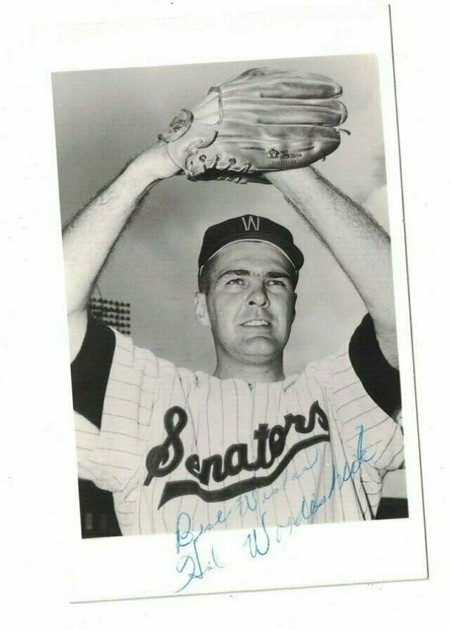 Hal Woodeshick Washington Senators 1960's 3 1/2 x 5 3/4