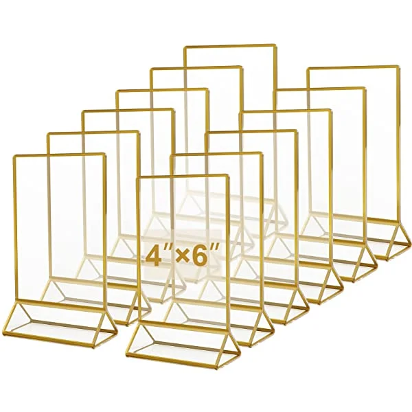 Gold Scoop Profile Tabletop Frame, 4
