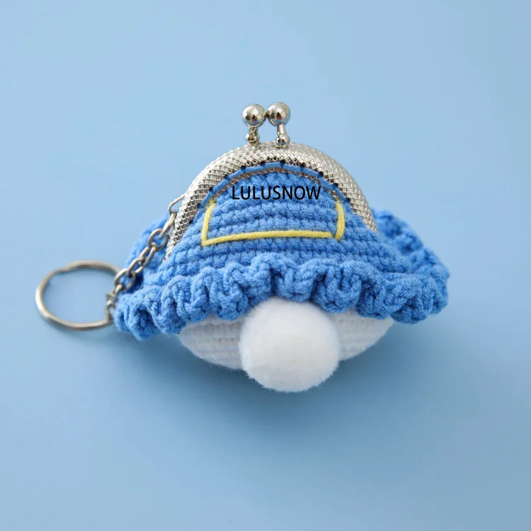 Lulusnow Handmade  Crochet Coin Purse Keychain Bag Pendant Gift for Her/Friend/Kids