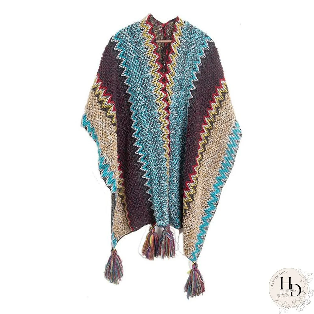 Ethnic Style Women Shawl With Fringe