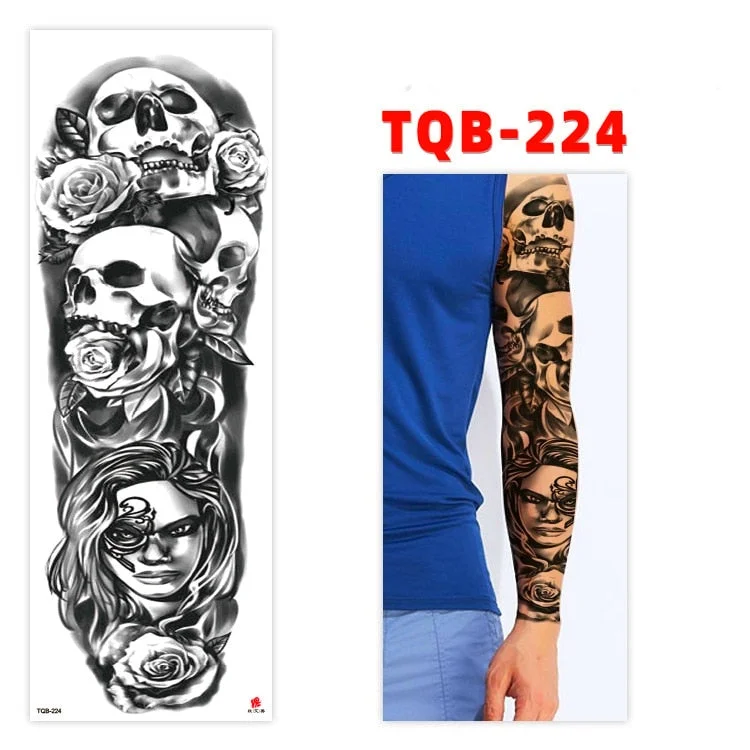 Temporary Tatoo Tattoo for Woman Tattoo Stickers Arm Tattoo Big Sleeve Men and Women Personality Tiger Leopard stickers