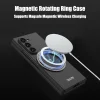 Suitable for Samsung ZFold mobile phone case external 360 rotating bracket magnetic wireless charging ultra-thin protective cover
