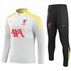 2024-2025 Liverpool Half-Pull Training Suit Grey Jersey 1:1 Thai Quality Set